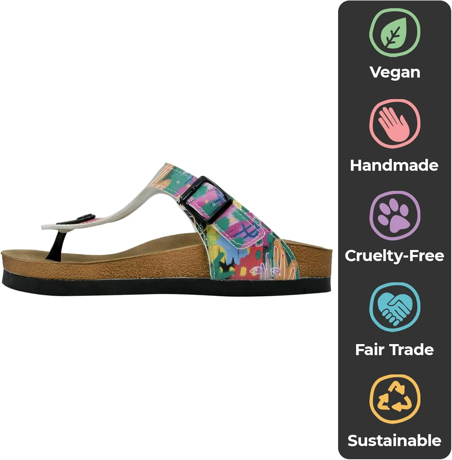 Flip Flops for Women - Vegan Leather and Handmade Thong Sandals for Women