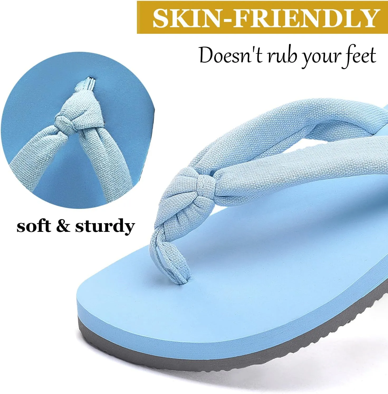 Flip Flops for Women,Yoga Mat Flip Flops Women,Beach Thong Sandals for Women,Indoor and Outdoor Womens Flip Flops