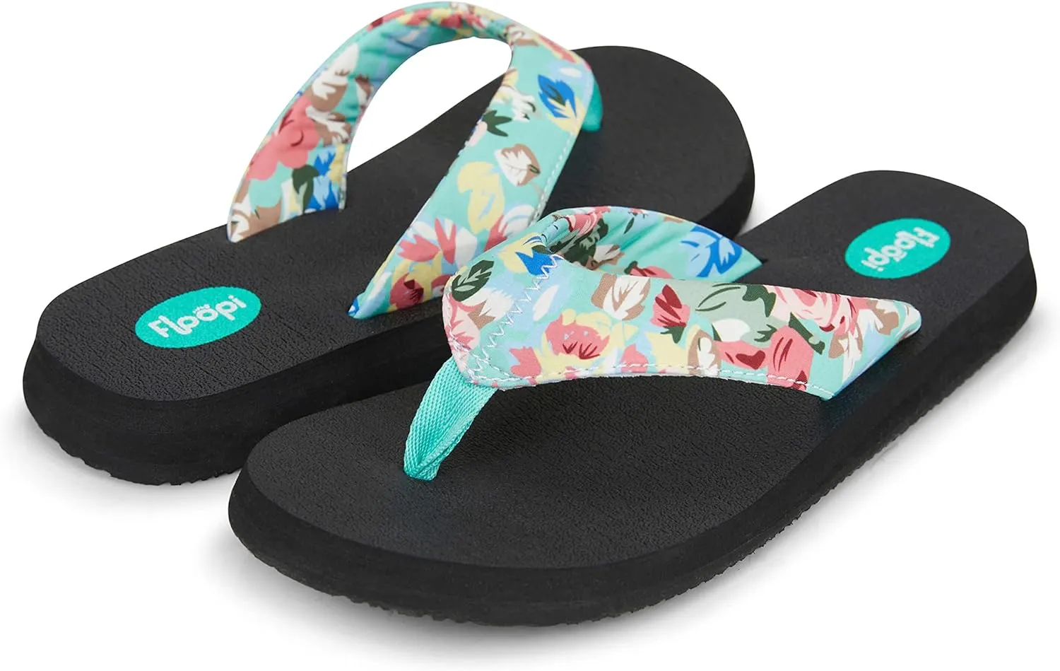 Floopi Flip Flops for Women Flat Yoga Mat Thong Womens Sandals Ladies Beach Sandals with Indoor & Outdoor Anti Skid Soles