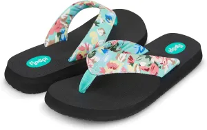 Floopi Flip Flops for Women Flat Yoga Mat Thong Womens Sandals Ladies Beach Sandals with Indoor & Outdoor Anti Skid Soles