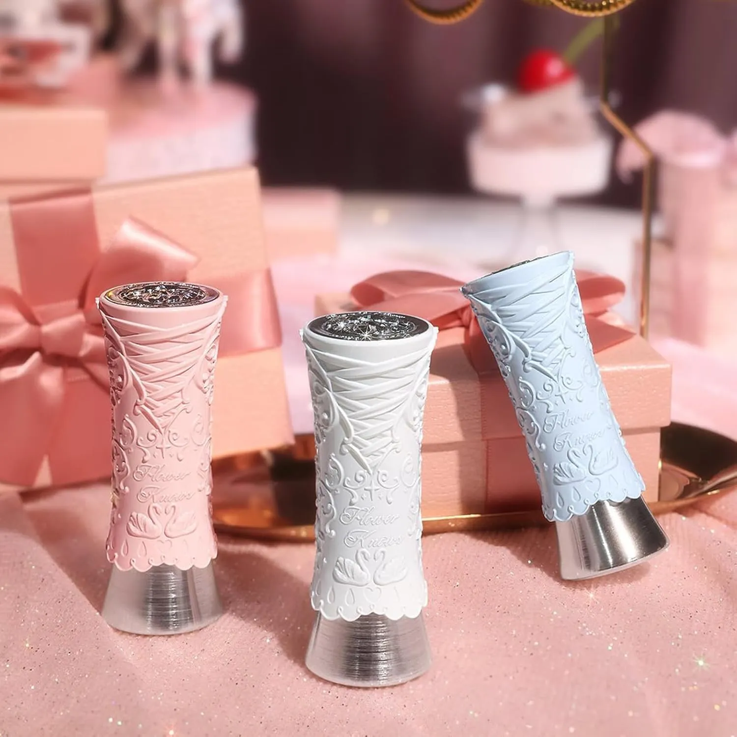 Flower Knows Swan Ballet Shine Solid Lip Gloss Stick-Moisturizing Tinted Lip Balm-Hydrating Lip Gloss in Balm-Long Lasting Lip Makeup for Girls&Women,Vegan & Cruelty-Free(B08 Dancing Shoes)