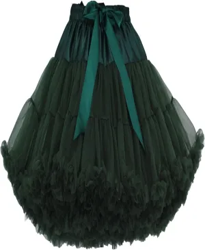 FOLOBE Women's Knee Length 50s Soft Puffy Tutu Skirts Ballet Costume Tulle Underskirts Knee Length Petticoat Skirt for Women
