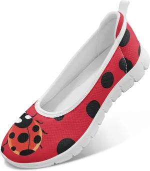 Forchrinse Colorful Cat Books Print Women’s Flats Soft Slip on Walking Shoes Round Toe Ballet Flats Comfortable Dress Work Shoes