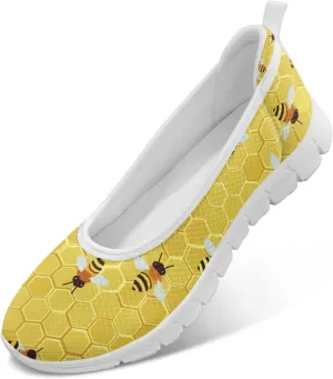Forchrinse Colorful Cat Books Print Women’s Flats Soft Slip on Walking Shoes Round Toe Ballet Flats Comfortable Dress Work Shoes