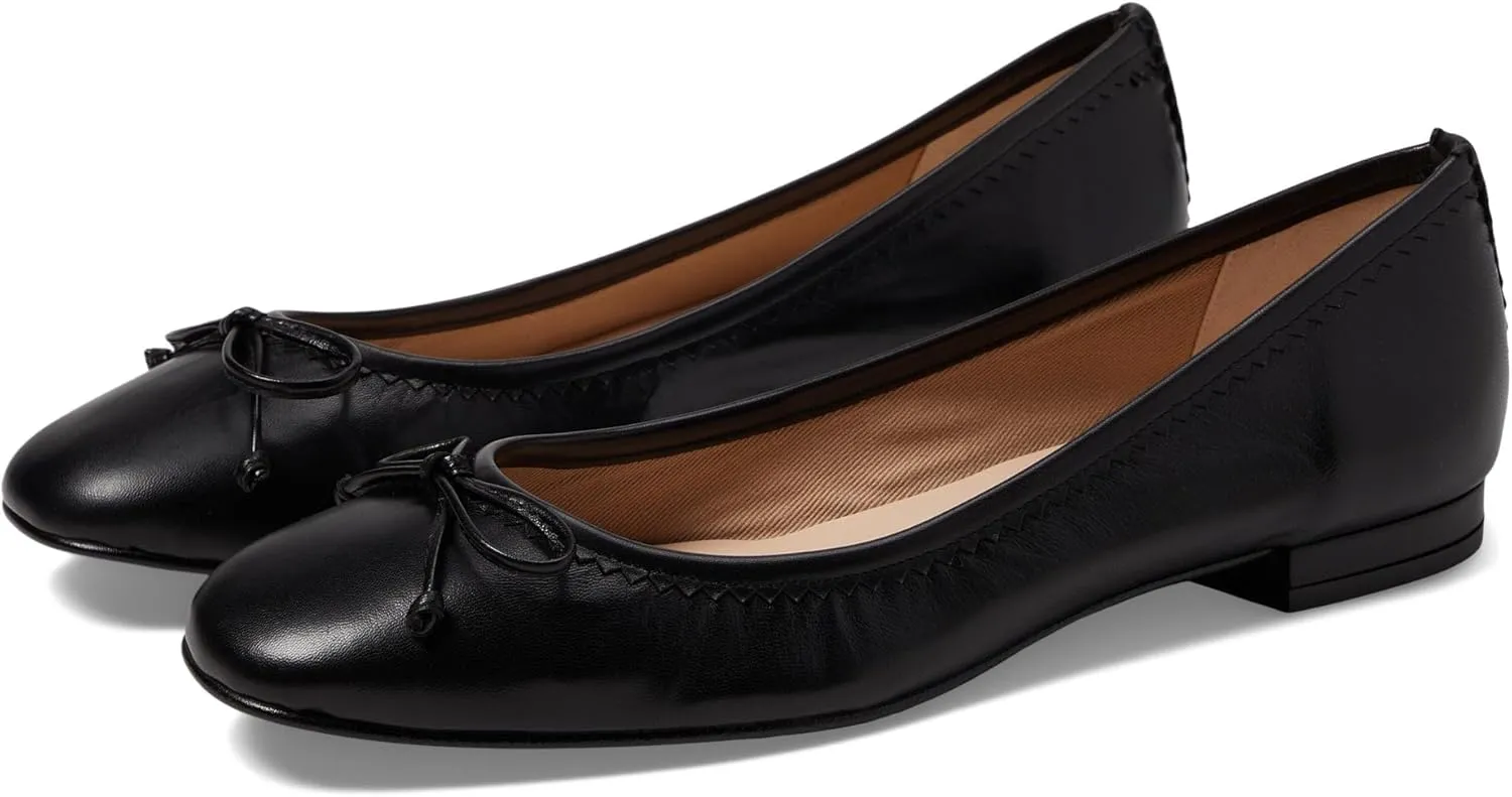 French Sole Jasmine - Flats for Women - Closed Toe - Rubber Outsole - Leather Lining - Microfiber Footbed