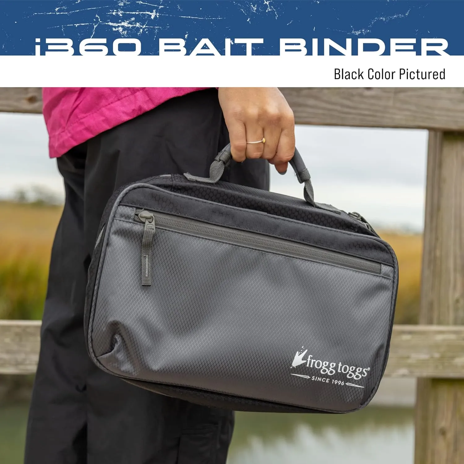 FROGG TOGGS Bait Binder, Fishing Tackle and Bait Storage, Salt Water Resistant Soft Sided Tackle Bag