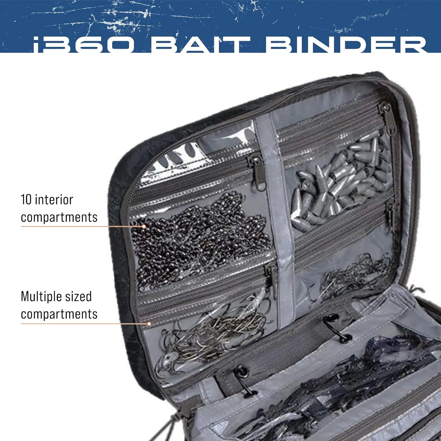 FROGG TOGGS Bait Binder, Fishing Tackle and Bait Storage, Salt Water Resistant Soft Sided Tackle Bag