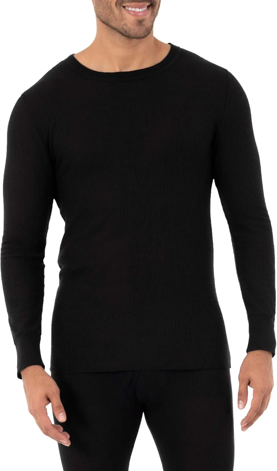 Fruit of the Loom Men's Classic Midweight Waffle Thermal Underwear Crew Top
