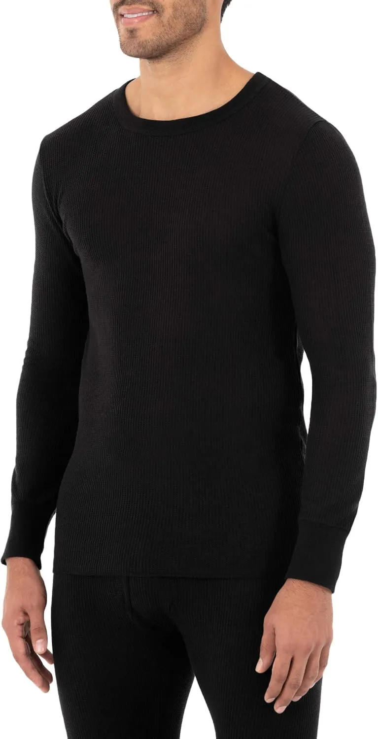 Fruit of the Loom Men's Classic Midweight Waffle Thermal Underwear Crew Top