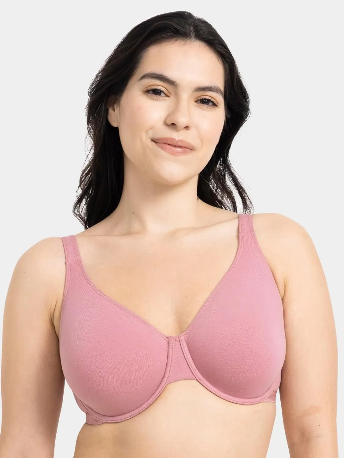 Fruit of the Loom Women's Unlined Underwire Bra - Cotton & Spandex Blend for Natural Shape and Flexibility