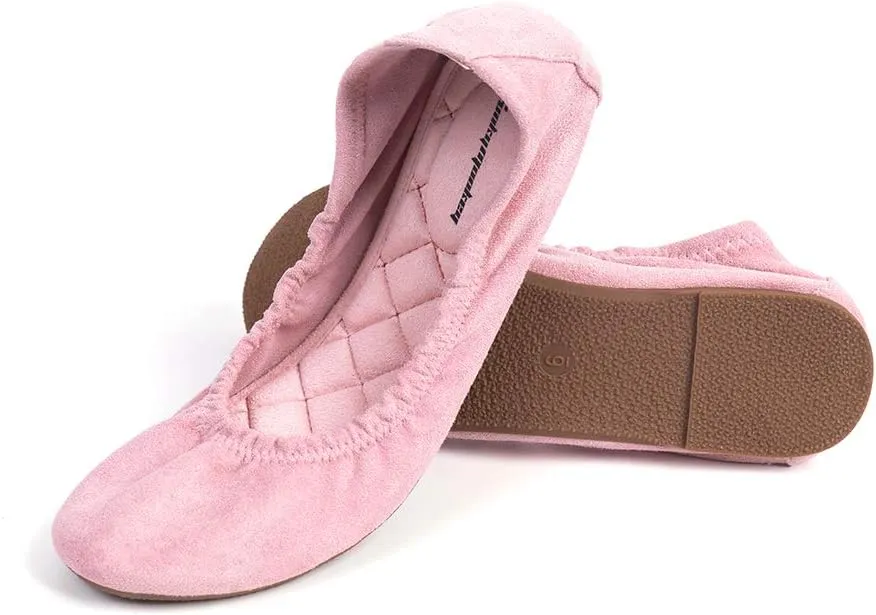 FUNKYMONKEY Women's Ballet Flats Soft Round Toe Comfortable Shoes