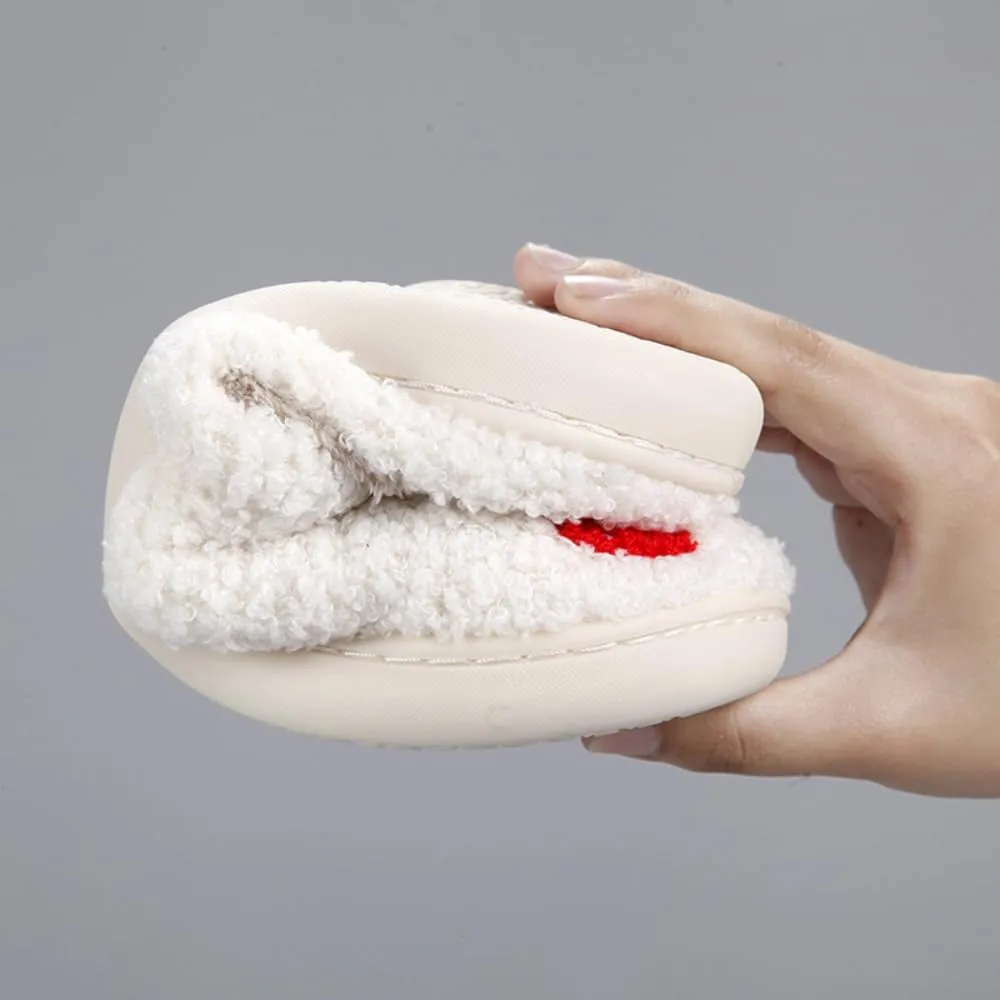Fuzzy Cute Fruit Slippers for Women with Thick and Soft Plush Fleece Winter House Shoes
