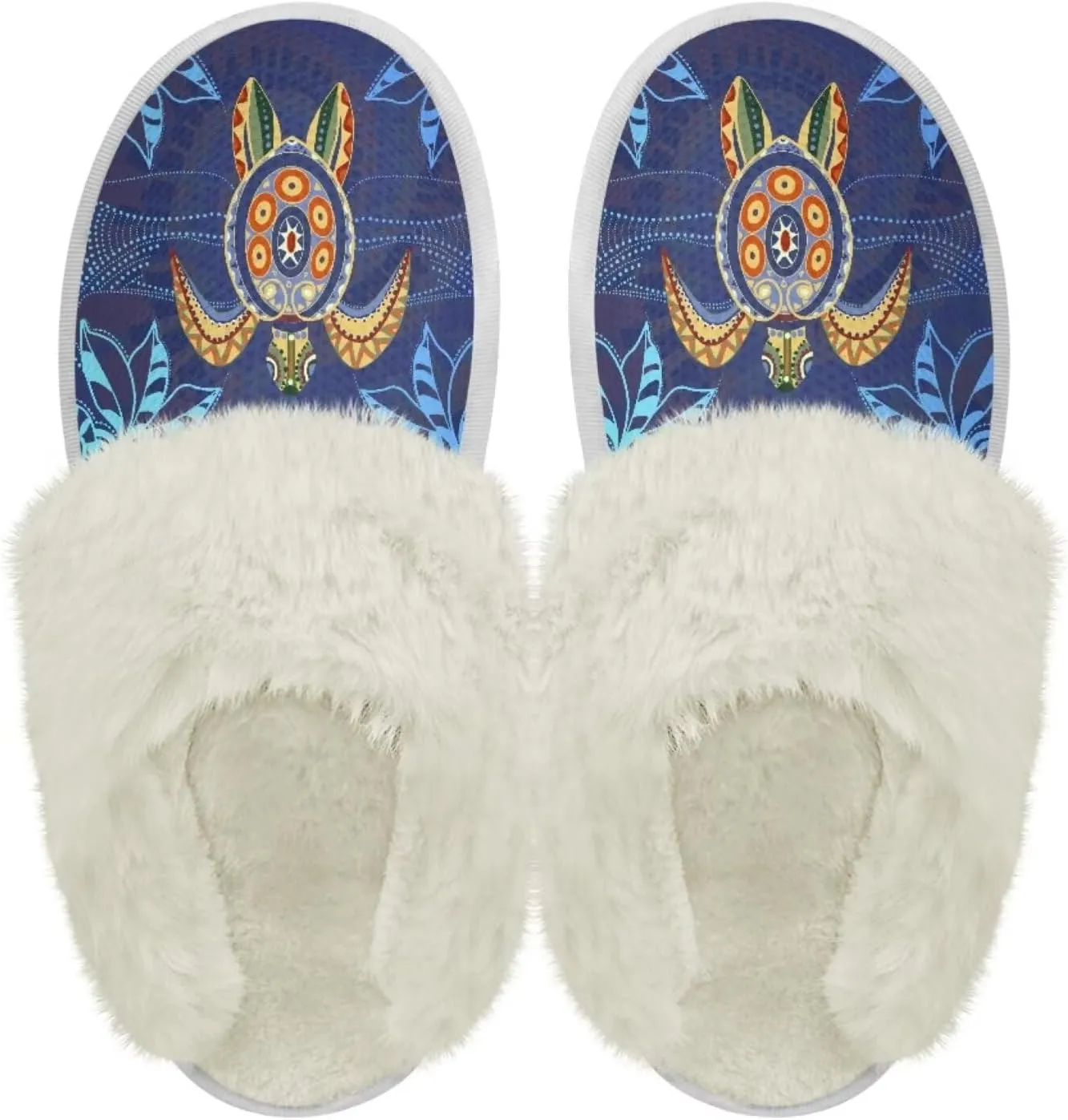 Fuzzy Slippers for Women Men Non-Slip Winter Home Shoes Unisex Soft House Slippers