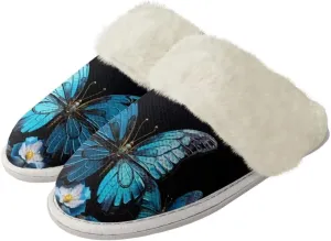 Fuzzy Slippers for Women Men Non-Slip Winter Home Shoes Unisex Soft House Slippers