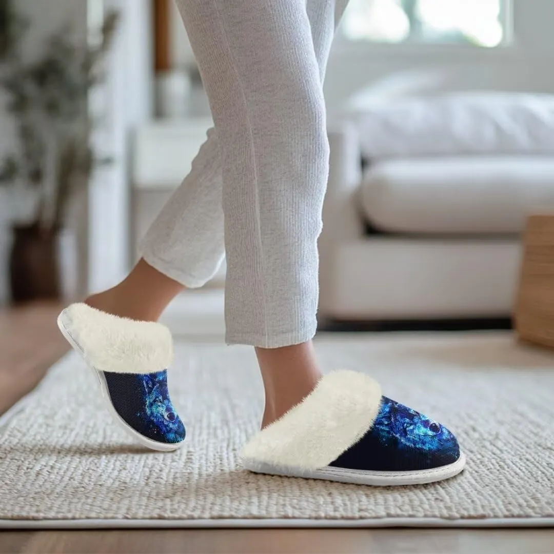 Fuzzy Slippers for Women Men Non-Slip Winter Home Shoes Unisex Soft House Slippers