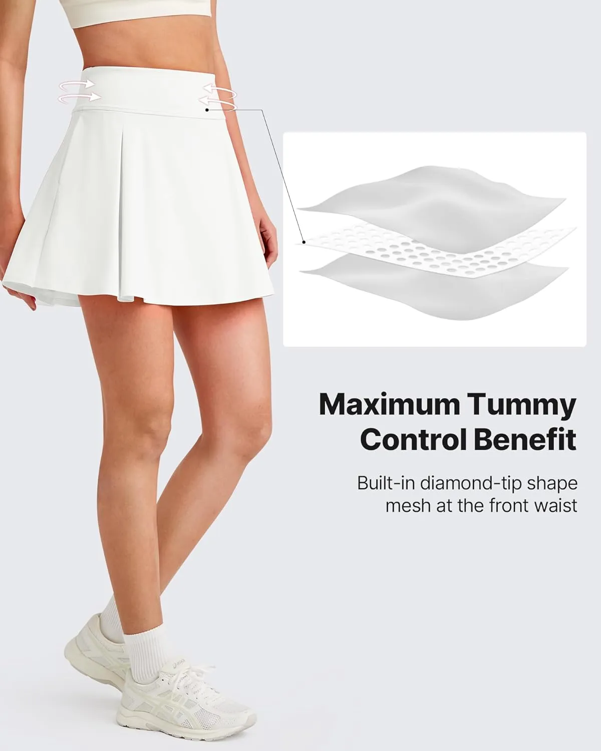 G4Free Women Tennis Skirts Athletic High Waisted Golf Skorts with 4 Pockets Inner Shorts for Pickleball Workout