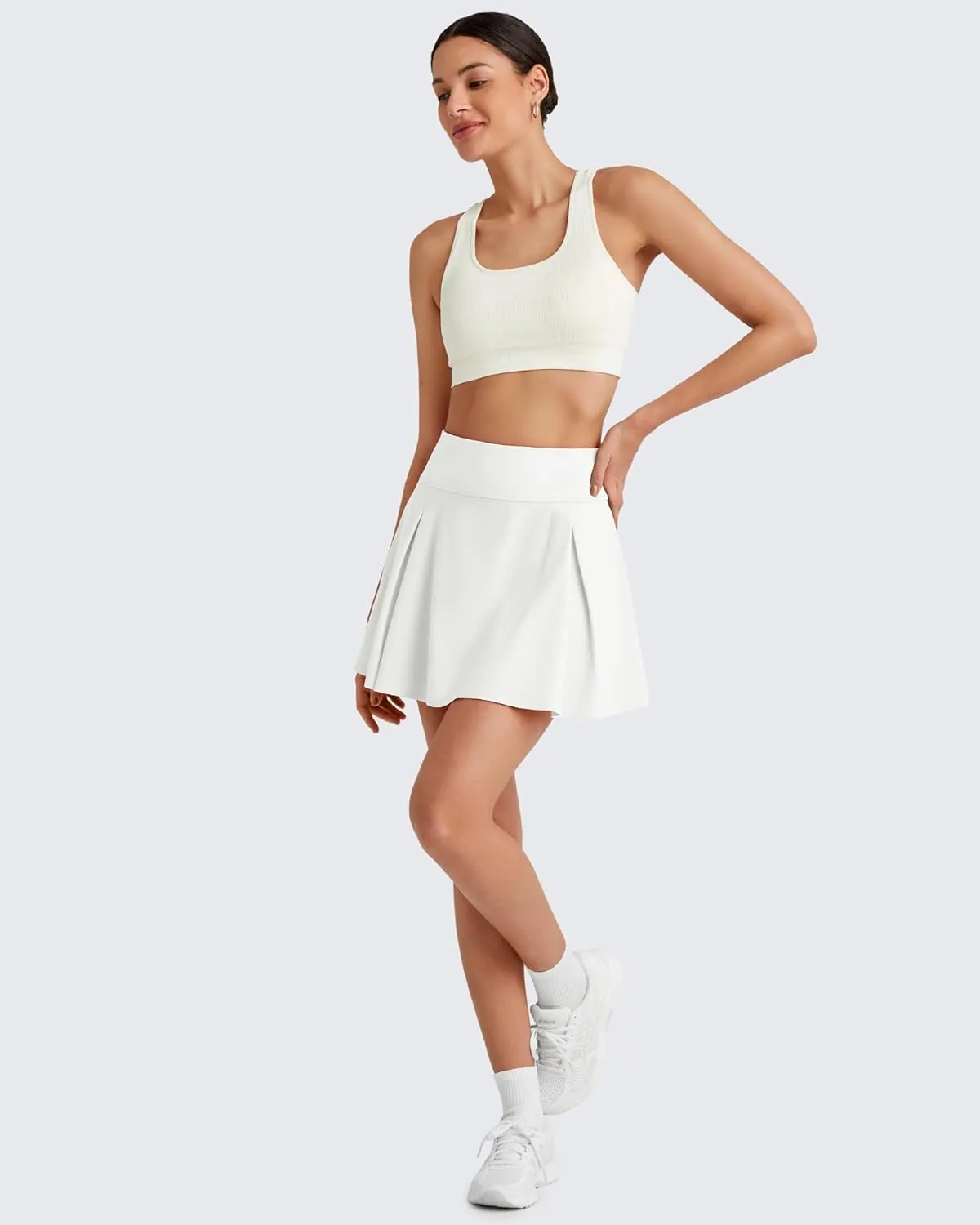 G4Free Women Tennis Skirts Athletic High Waisted Golf Skorts with 4 Pockets Inner Shorts for Pickleball Workout