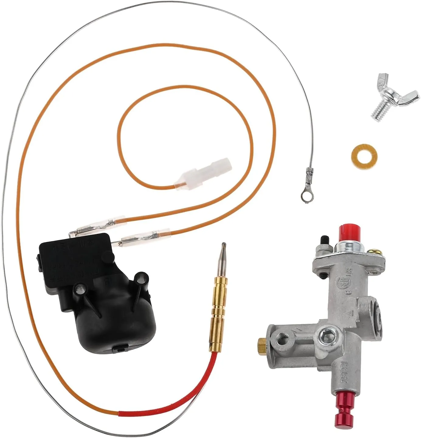Gas Control Safety Valve Replacement Kit for Propane Gas Radiant Tank Top Heater Thermocouple Tip Over Switch
