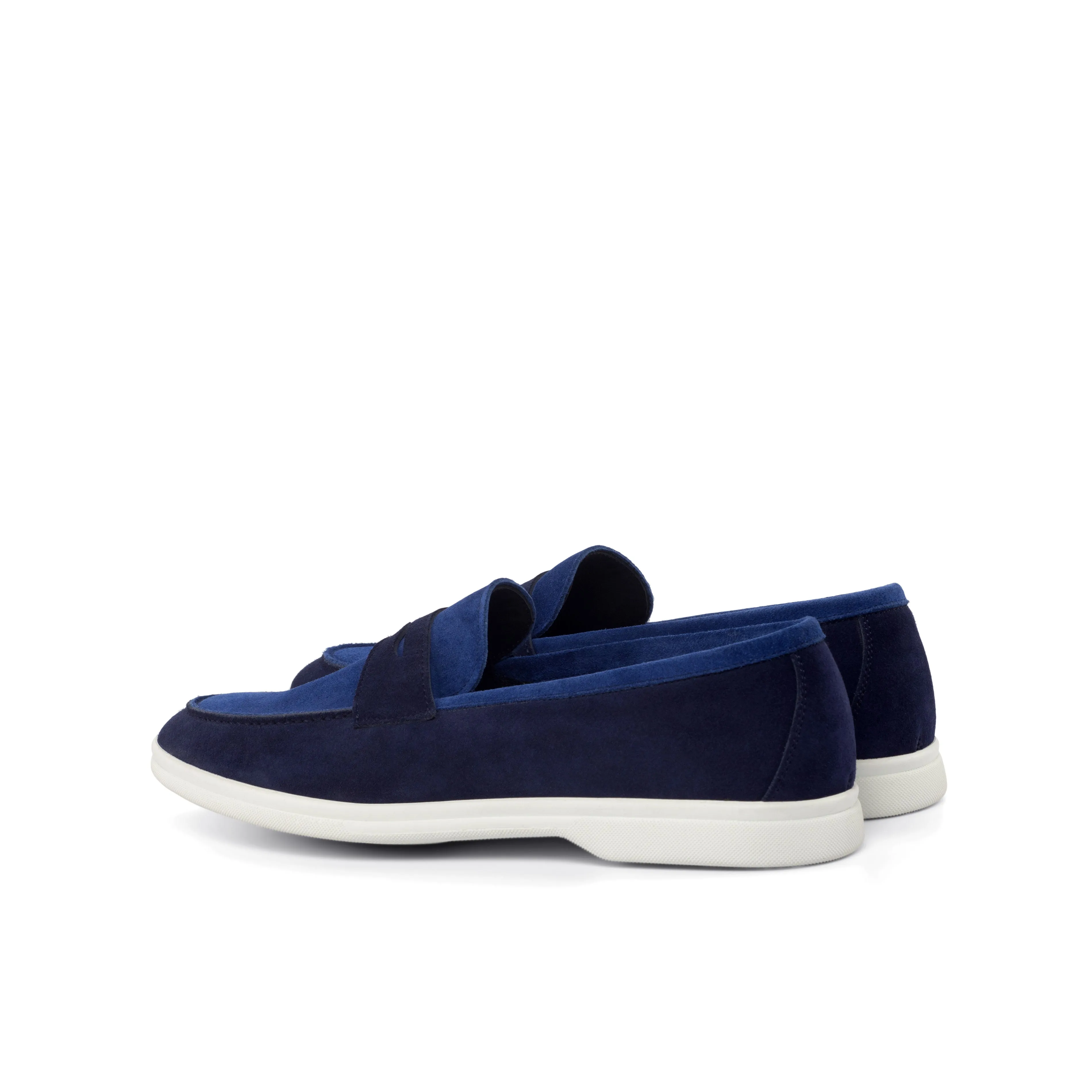 Gentlemen Flex Sport Sole Slip On - Marine Blue & Cobalt Blue Suede Calf Leather