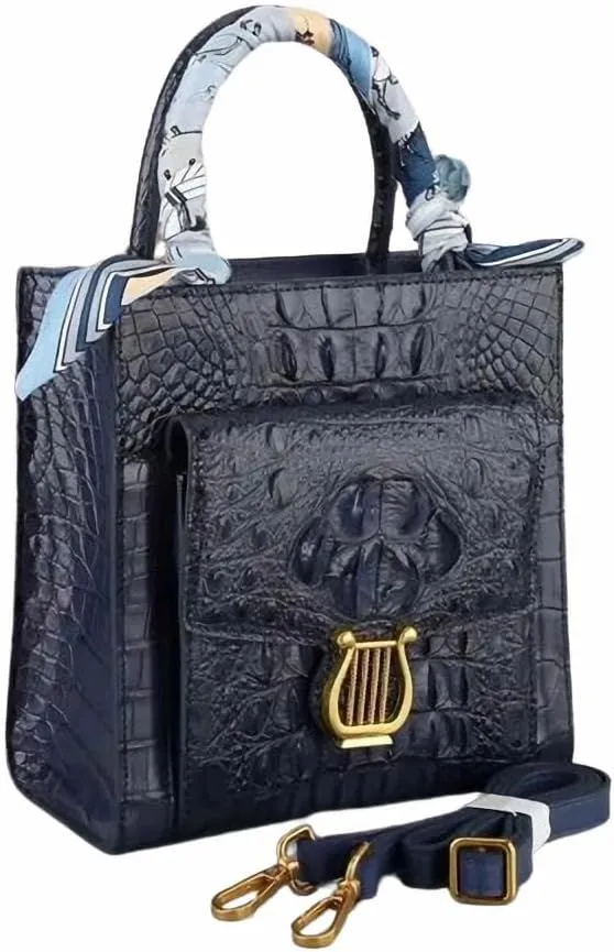 Genuine Alligator Skin Women Small Totes Bag Cross Shoulder Bag Authentic Real Crocodile Leather Lady Mini Purse Handbag