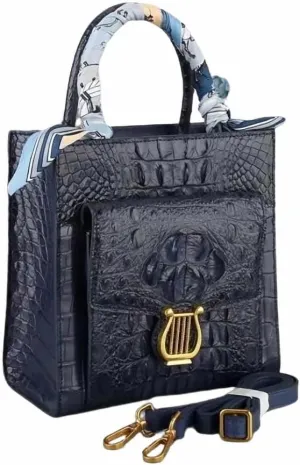 Genuine Alligator Skin Women Small Totes Bag Cross Shoulder Bag Authentic Real Crocodile Leather Lady Mini Purse Handbag
