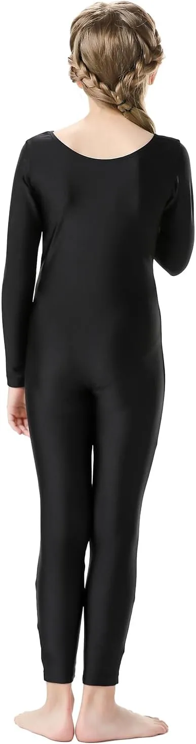 Girls Kids Long Sleeve Dance Unitard Bodysuits Full Body Leotard for Ballet,Gymnastics,Performance,Costumes