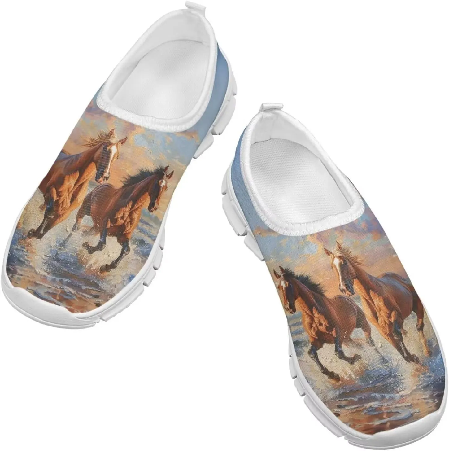 Girls Kids Slip On Sneakers Big Kids Casual Gym Tennis Shoes Soft Sole