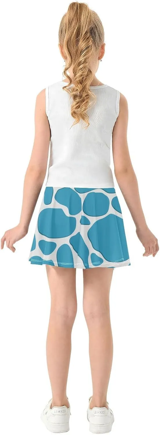 Girls Skorts Active Athletic Skirts with Inner Built-in Shorts for Golf Tennis 3-12T Green Daisy