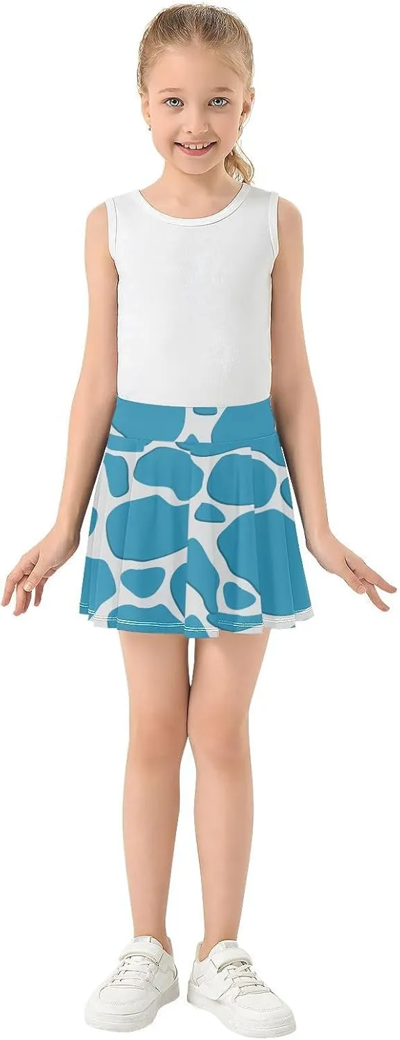 Girls Skorts Active Athletic Skirts with Inner Built-in Shorts for Golf Tennis 3-12T Green Daisy
