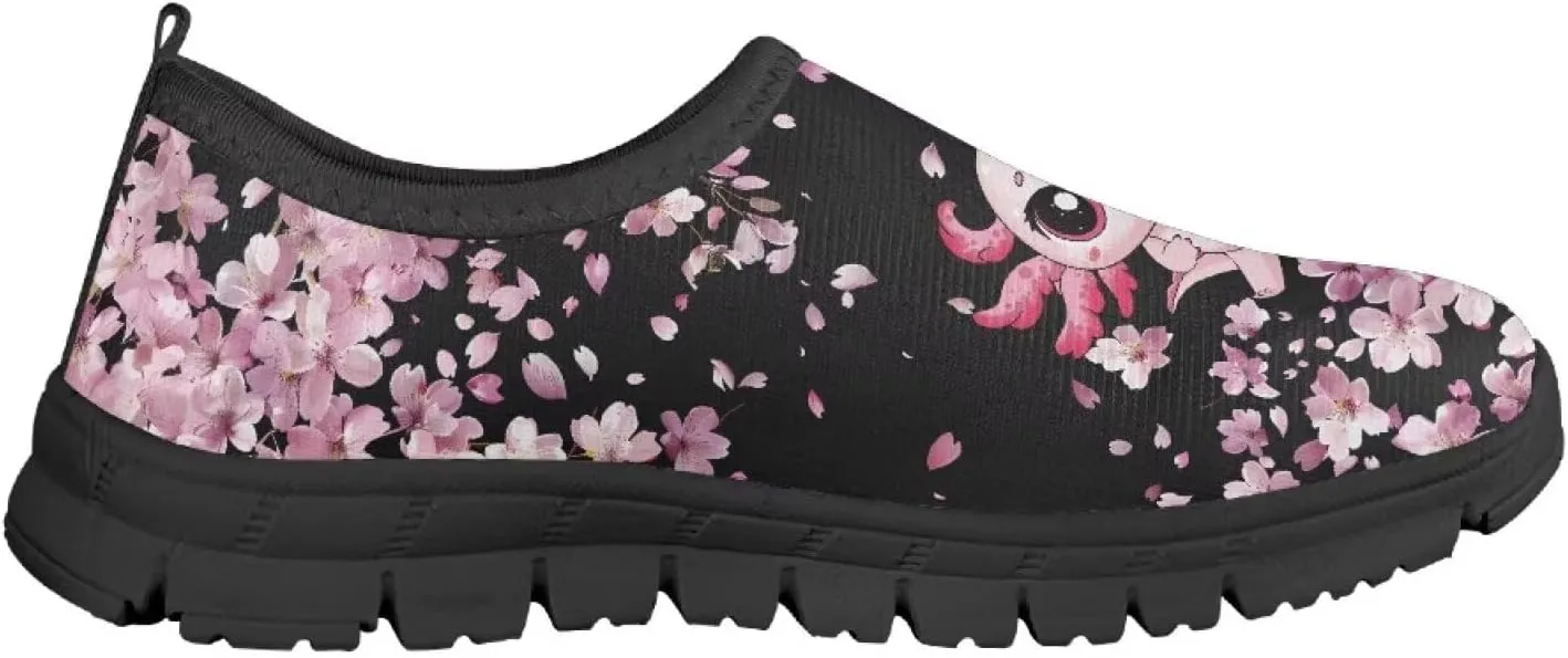 Girls Slip On Shoes Breathable Mesh Wide Little Casual Sneakers