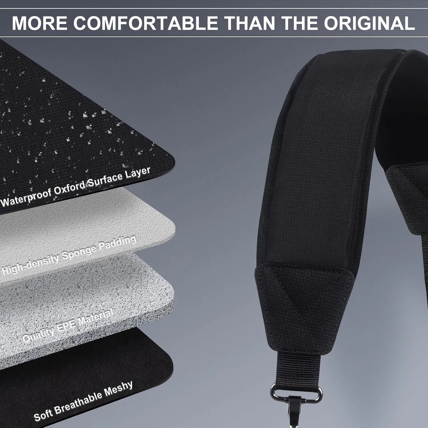 Golf Bag Shoulder Strap, Single Padded Adjustable Straps Universal Replacement
