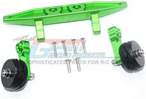 GPM for Traxxas Rustler 4X4 VXL (67076-4) Upgrade Parts Aluminum Rear Adjustable Wheelie - 1 Set Green