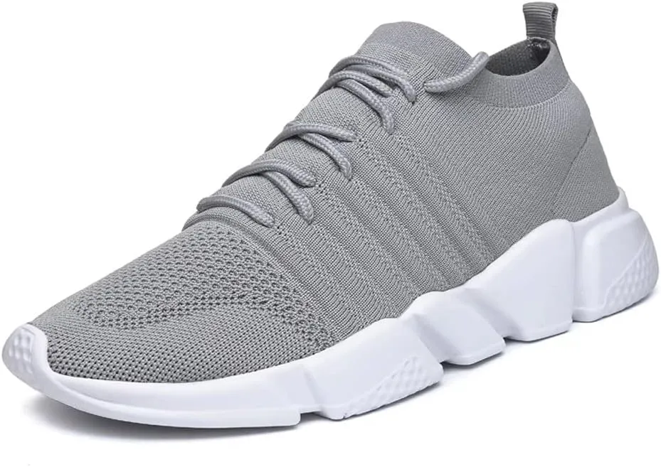 GSLMOLN Mens Womens Fashion Sneakers Unisex Slip on Ultra-Sock Knit Soft Sole Breathable Lightweight Casual Walking Shoes