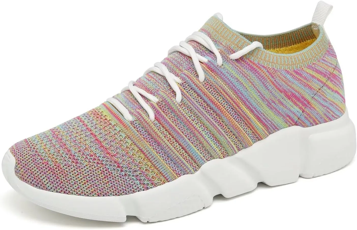 GSLMOLN Mens Womens Fashion Sneakers Unisex Slip on Ultra-Sock Knit Soft Sole Breathable Lightweight Casual Walking Shoes
