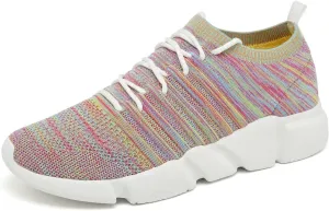 GSLMOLN Mens Womens Fashion Sneakers Unisex Slip on Ultra-Sock Knit Soft Sole Breathable Lightweight Casual Walking Shoes
