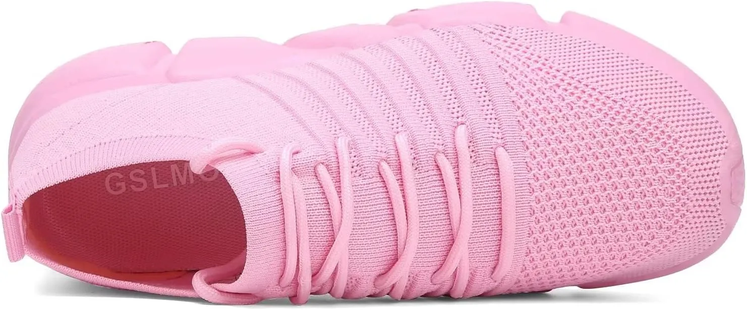 GSLMOLN Mens Womens Fashion Sneakers Unisex Slip on Ultra-Sock Knit Soft Sole Breathable Lightweight Casual Walking Shoes