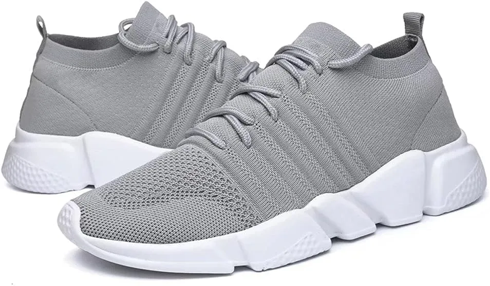 GSLMOLN Mens Womens Fashion Sneakers Unisex Slip on Ultra-Sock Knit Soft Sole Breathable Lightweight Casual Walking Shoes