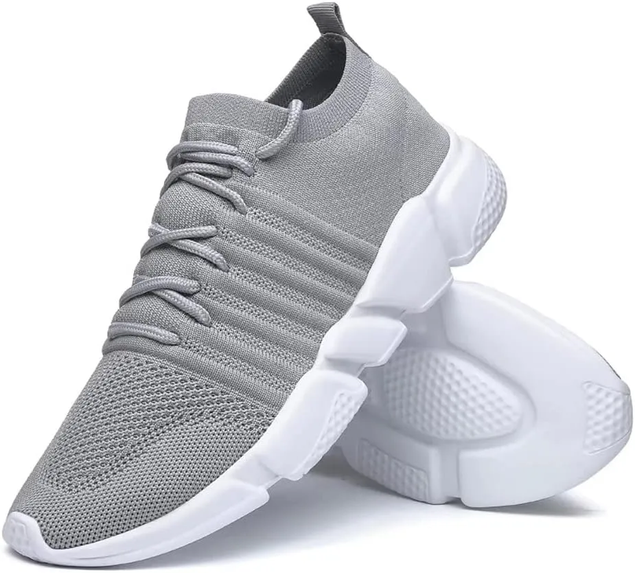 GSLMOLN Mens Womens Fashion Sneakers Unisex Slip on Ultra-Sock Knit Soft Sole Breathable Lightweight Casual Walking Shoes