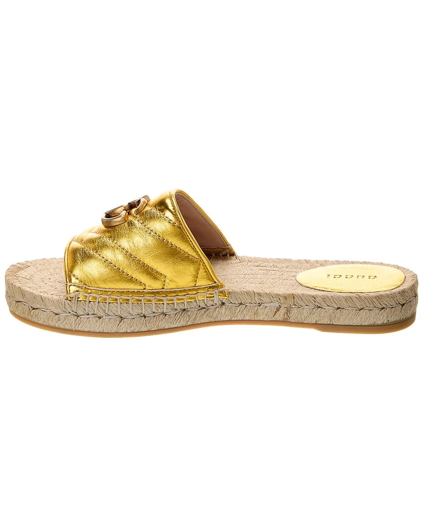 Gucci GG Leather Espadrille Sandal