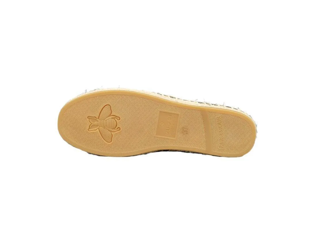 Gucci GG Matelassé Espadrille Marmont Flat Slip On