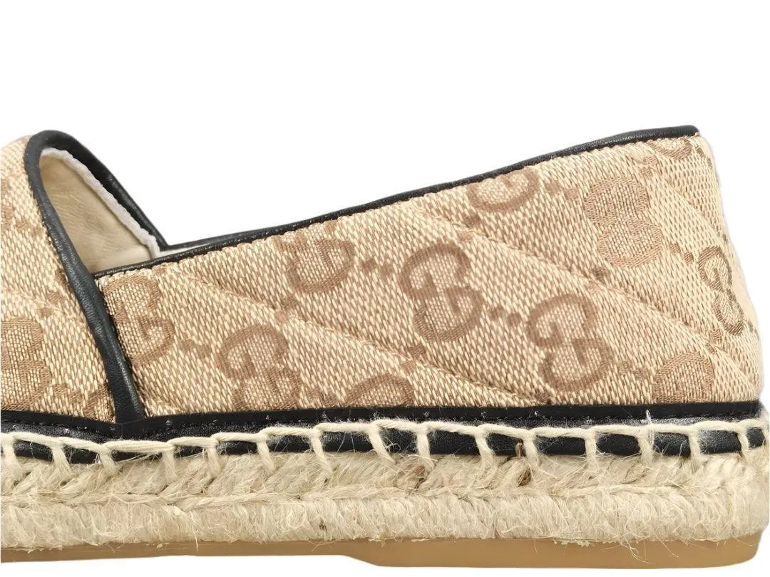 Gucci GG Matelassé Espadrille Marmont Flat Slip On