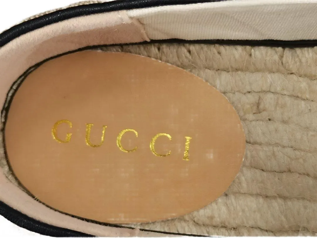Gucci GG Matelassé Espadrille Marmont Flat Slip On
