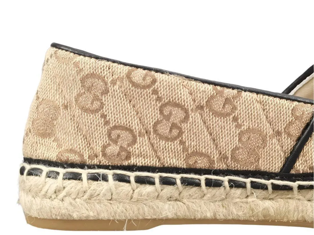 Gucci GG Matelassé Espadrille Marmont Flat Slip On
