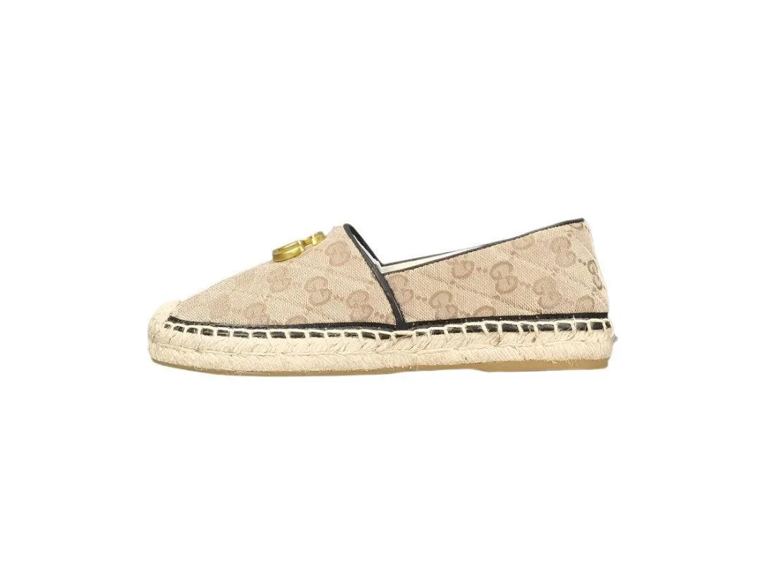 Gucci GG Matelassé Espadrille Marmont Flat Slip On
