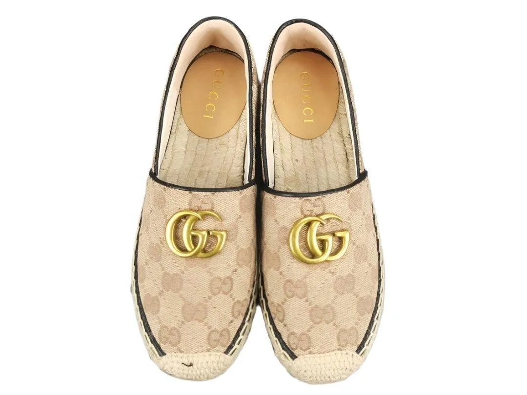 Gucci GG Matelassé Espadrille Marmont Flat Slip On