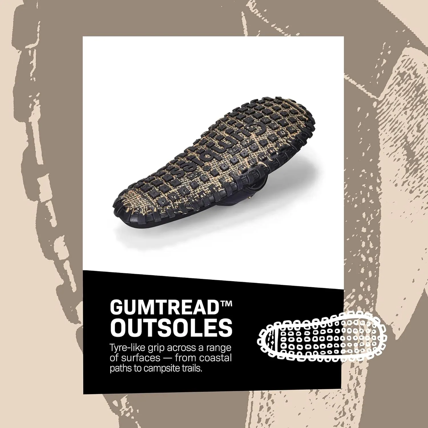 Gumbies Vegovert Unisex Flip-Flop, with Supersoft Brush EVA Footbed, Soft Cotton Backed Faux Leather Strap & Recycled Rubber Sole - Comfort Guaranteed