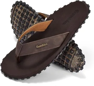 Gumbies Vegovert Unisex Flip-Flop, with Supersoft Brush EVA Footbed, Soft Cotton Backed Faux Leather Strap & Recycled Rubber Sole - Comfort Guaranteed