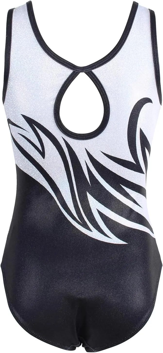 Gymnastics Leotards for Girls with Shorts Sparkly Ballet Dance Activewear