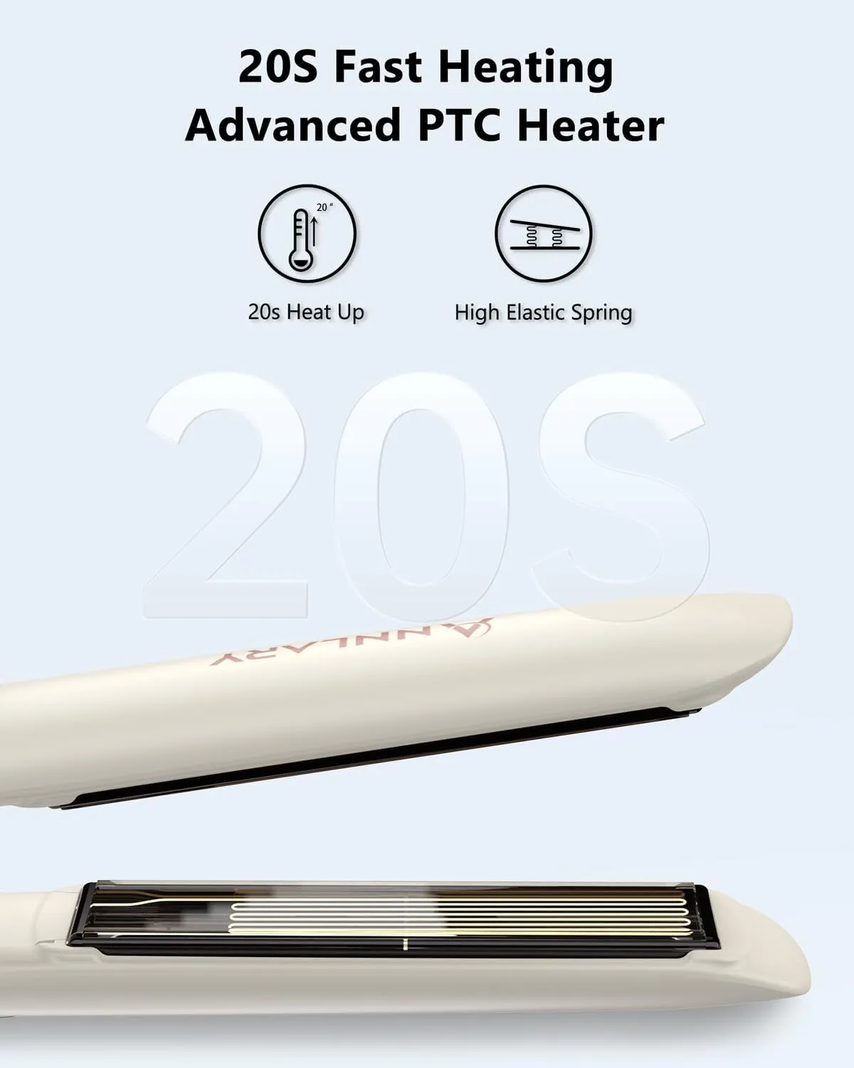 Hair Straightener, 1 Inch Flat Iron Straightener and Curler 2 in 1, Titanium Ceramic Ionic Dual Voltage Straightener with Anti-Iron Silicone for Less Frizz, Shinier & Smoother Hair