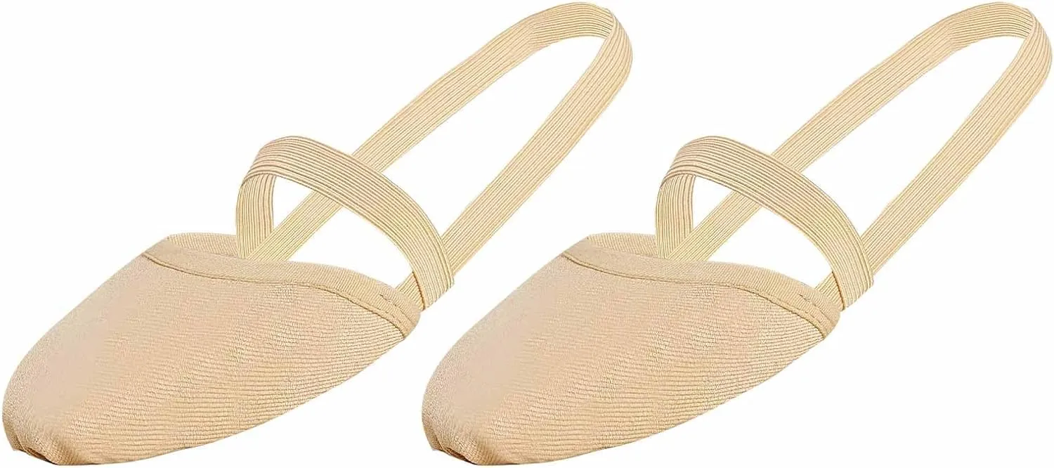 Half Sole Dance Shoes, Elastic Canvas Soft Soled Shoes, Pirute Ballet Shoes, for Women/Men and Girls/Boys